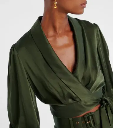 Zimmermann Silk satin wrap top | Thumbnail 5 Zimmermann Silk satin wrap top | Thumbnail 5