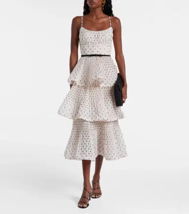 Zimmermann Polka-dot tiered midi dress | Thumbnail 4 Zimmermann Polka-dot tiered midi dress | Thumbnail 4