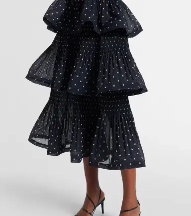 Zimmermann Polka-dot tiered midi dress | Thumbnail 3 Zimmermann Polka-dot tiered midi dress | Thumbnail 3