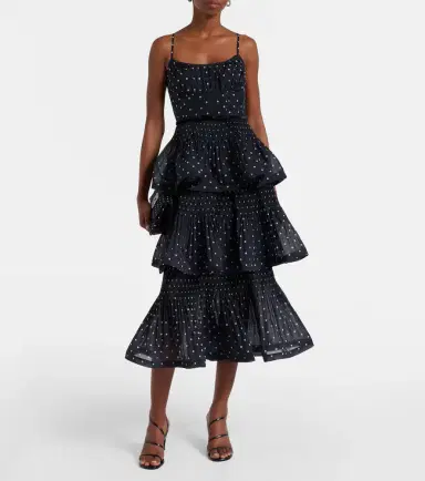 Zimmermann Polka-dot tiered midi dress | Thumbnail 4 Zimmermann Polka-dot tiered midi dress | Thumbnail 4