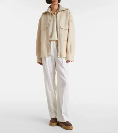 Moncler Pleated wool straight pants | Thumbnail 6 Moncler Pleated wool straight pants | Thumbnail 6