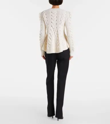 Alexander McQueen Cable-knit wool and cashmere sweater | Thumbnail 5 Alexander McQueen Cable-knit wool and cashmere sweater | Thumbnail 5