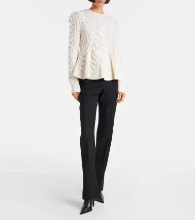 Alexander McQueen Cable-knit wool and cashmere sweater | Thumbnail 6 Alexander McQueen Cable-knit wool and cashmere sweater | Thumbnail 6