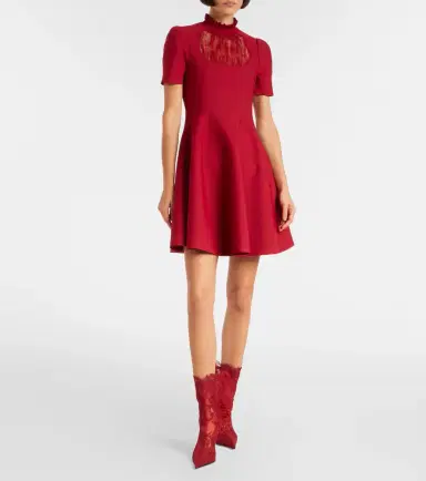 McQueen Lace-trimmed minidress | Thumbnail 3 McQueen Lace-trimmed minidress | Thumbnail 3
