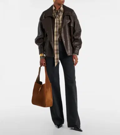 Saint Laurent Le 5 à 7 Supple Large suede shoulder bag | Thumbnail 7 Saint Laurent Le 5 à 7 Supple Large suede shoulder bag | Thumbnail 7