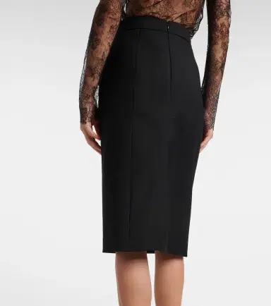 Alexander McQueen High-rise wool gabardine pencil skirt | Thumbnail 3 Alexander McQueen High-rise wool gabardine pencil skirt | Thumbnail 3