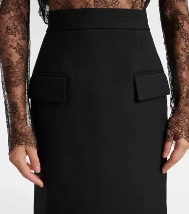 Alexander McQueen High-rise wool gabardine pencil skirt | Thumbnail 5 Alexander McQueen High-rise wool gabardine pencil skirt | Thumbnail 5