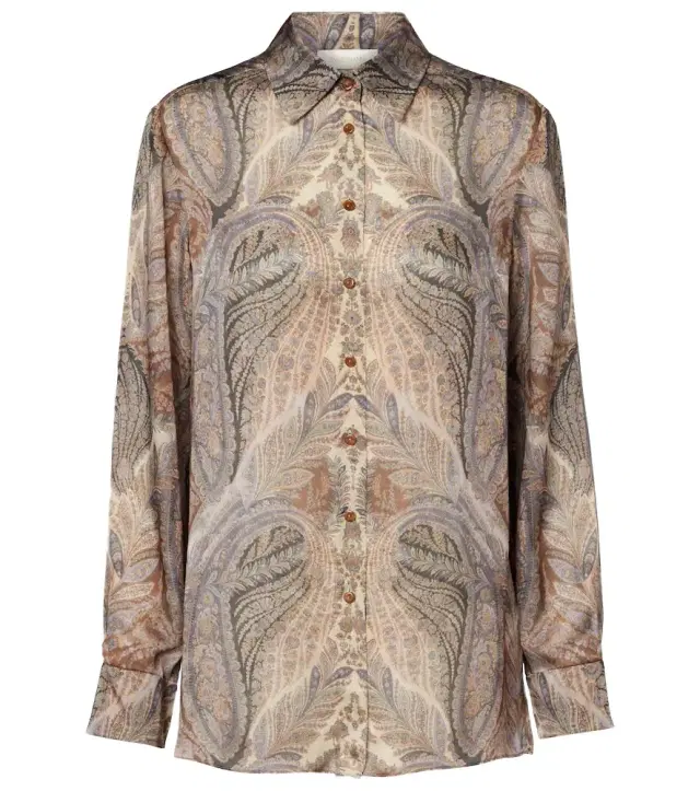 Hypnotic paisley silk satin shirt Hypnotic paisley silk satin shirt