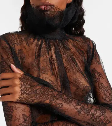 Alexander McQueen Floral lace top | Thumbnail 6 Alexander McQueen Floral lace top | Thumbnail 6