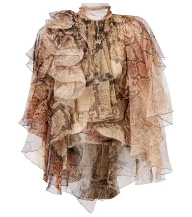 Zimmermann Memento ruffled silk blouse | Thumbnail 1 Zimmermann Memento ruffled silk blouse | Thumbnail 1