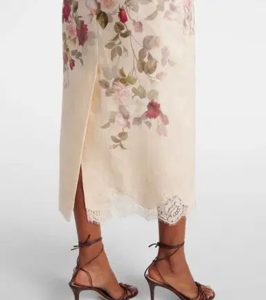 Zimmermann Hypnotic floral linen pencil skirt | Thumbnail 2 Zimmermann Hypnotic floral linen pencil skirt | Thumbnail 2