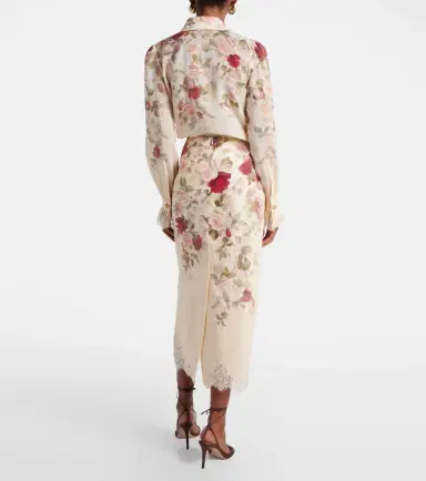 Zimmermann Hypnotic floral linen pencil skirt | Thumbnail 5 Zimmermann Hypnotic floral linen pencil skirt | Thumbnail 5