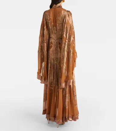 Zimmermann Memento Burnout paisley semi-sheer gown | Thumbnail 3 Zimmermann Memento Burnout paisley semi-sheer gown | Thumbnail 3