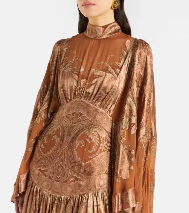Zimmermann Memento Burnout paisley semi-sheer gown | Thumbnail 4 Zimmermann Memento Burnout paisley semi-sheer gown | Thumbnail 4