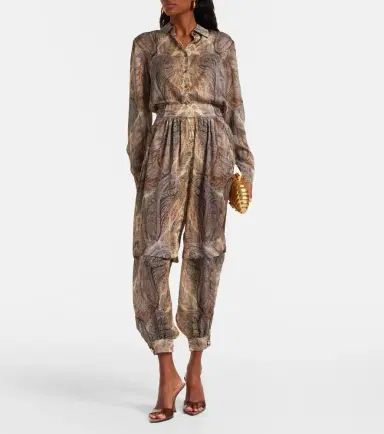 Zimmermann Hypnotic paisley silk tapered pants | Thumbnail 2 Zimmermann Hypnotic paisley silk tapered pants | Thumbnail 2