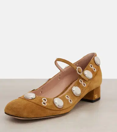 Valentino Garavani Nellcote studded suede Mary Jane pumps | Thumbnail 2 Valentino Garavani Nellcote studded suede Mary Jane pumps | Thumbnail 2