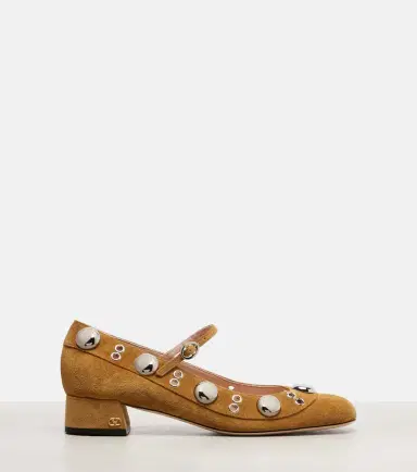 Valentino Garavani Nellcote studded suede Mary Jane pumps | Thumbnail 4 Valentino Garavani Nellcote studded suede Mary Jane pumps | Thumbnail 4