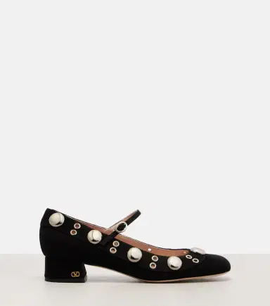 Valentino Garavani Nellcôte studded suede Mary Jane pumps | Thumbnail 2 Valentino Garavani Nellcôte studded suede Mary Jane pumps | Thumbnail 2