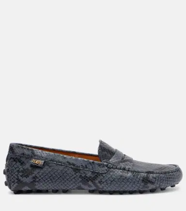 Tod's Gommino snake-effect leather driving shoes | Thumbnail 3 Tod's Gommino snake-effect leather driving shoes | Thumbnail 3