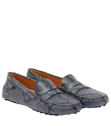 Tod's Gommino snake-effect leather driving shoes | Thumbnail 1 Tod's Gommino snake-effect leather driving shoes | Thumbnail 1