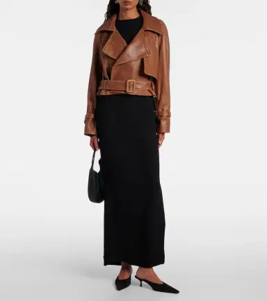 Nour Hammour Hatti cropped leather biker jacket | Thumbnail 2 Nour Hammour Hatti cropped leather biker jacket | Thumbnail 2