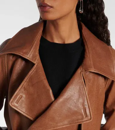 Nour Hammour Hatti cropped leather biker jacket | Thumbnail 4 Nour Hammour Hatti cropped leather biker jacket | Thumbnail 4