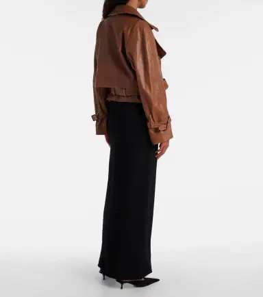 Nour Hammour Hatti cropped leather biker jacket | Thumbnail 5 Nour Hammour Hatti cropped leather biker jacket | Thumbnail 5