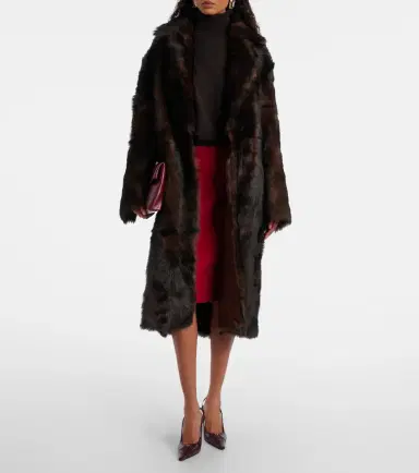 Nour Hammour Uma shearling wrap coat | Thumbnail 4 Nour Hammour Uma shearling wrap coat | Thumbnail 4