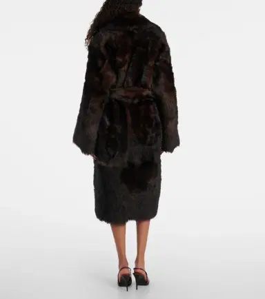 Nour Hammour Uma shearling wrap coat | Thumbnail 6 Nour Hammour Uma shearling wrap coat | Thumbnail 6