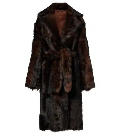 Nour Hammour Uma shearling wrap coat | Thumbnail 1 Nour Hammour Uma shearling wrap coat | Thumbnail 1