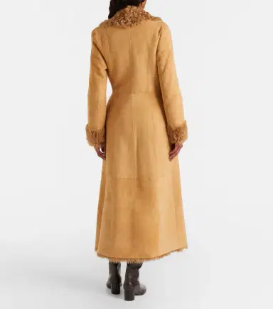 Nour Hammour Joni shearling-lined suede wrap coat | Thumbnail 3 Nour Hammour Joni shearling-lined suede wrap coat | Thumbnail 3