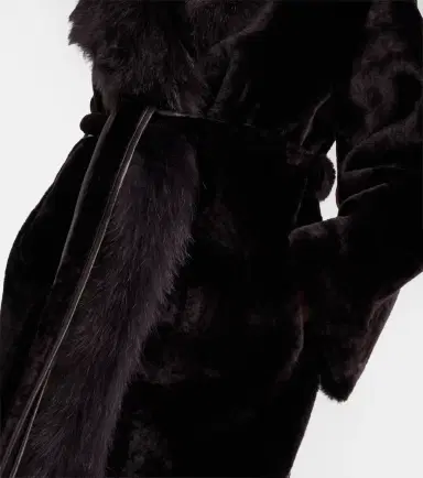 Nour Hammour Isadora reversible shearling wrap coat | Thumbnail 2 Nour Hammour Isadora reversible shearling wrap coat | Thumbnail 2