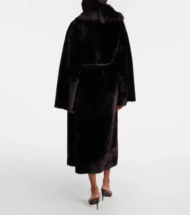 Nour Hammour Isadora reversible shearling wrap coat | Thumbnail 7 Nour Hammour Isadora reversible shearling wrap coat | Thumbnail 7