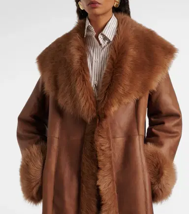 Nour Hammour Marlene leather and shearling coat | Thumbnail 6 Nour Hammour Marlene leather and shearling coat | Thumbnail 6