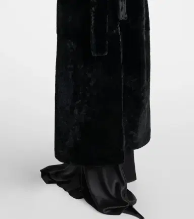 Nour Hammour Giovanna shearling wrap coat | Thumbnail 2 Nour Hammour Giovanna shearling wrap coat | Thumbnail 2