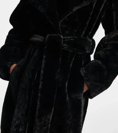 Nour Hammour Giovanna shearling wrap coat | Thumbnail 3 Nour Hammour Giovanna shearling wrap coat | Thumbnail 3