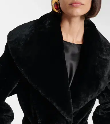 Nour Hammour Giovanna shearling wrap coat | Thumbnail 4 Nour Hammour Giovanna shearling wrap coat | Thumbnail 4