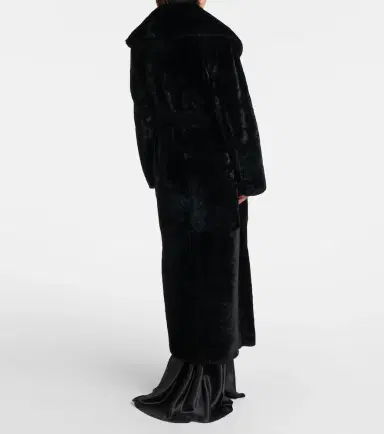 Nour Hammour Giovanna shearling wrap coat | Thumbnail 6 Nour Hammour Giovanna shearling wrap coat | Thumbnail 6