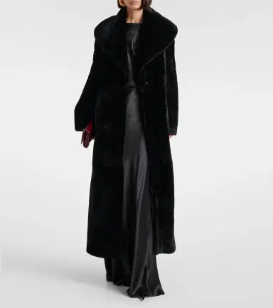 Nour Hammour Giovanna shearling wrap coat | Thumbnail 7 Nour Hammour Giovanna shearling wrap coat | Thumbnail 7