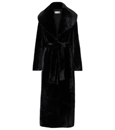 Nour Hammour Giovanna shearling wrap coat | Thumbnail 1 Nour Hammour Giovanna shearling wrap coat | Thumbnail 1
