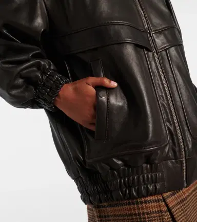 Nour Hammour Beck leather bomber jacket | Thumbnail 3 Nour Hammour Beck leather bomber jacket | Thumbnail 3