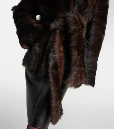 Nour Hammour Elsa shearling wrap coat | Thumbnail 2 Nour Hammour Elsa shearling wrap coat | Thumbnail 2