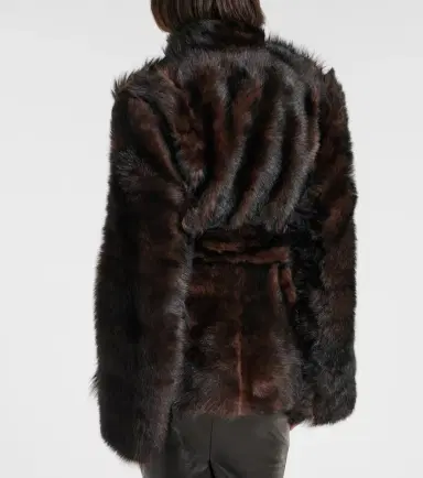 Nour Hammour Elsa shearling wrap coat | Thumbnail 3 Nour Hammour Elsa shearling wrap coat | Thumbnail 3