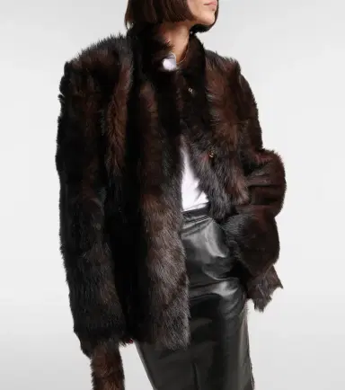 Nour Hammour Elsa shearling wrap coat | Thumbnail 5 Nour Hammour Elsa shearling wrap coat | Thumbnail 5