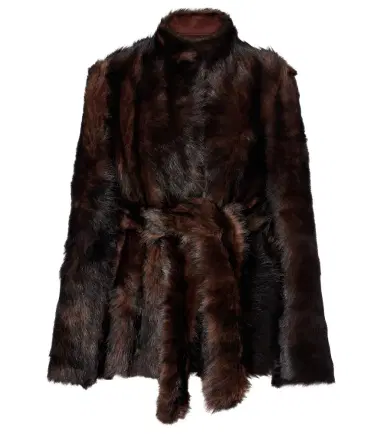 Nour Hammour Elsa shearling wrap coat | Thumbnail 1 Nour Hammour Elsa shearling wrap coat | Thumbnail 1