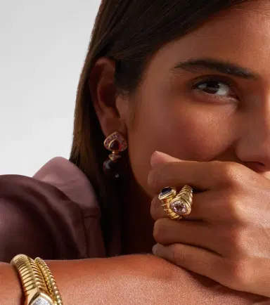 Marina B Trisolina Toi Et Moi 18kt gold ring with morganite and amethyst | Thumbnail 4 Marina B Trisolina Toi Et Moi 18kt gold ring with morganite and amethyst | Thumbnail 4
