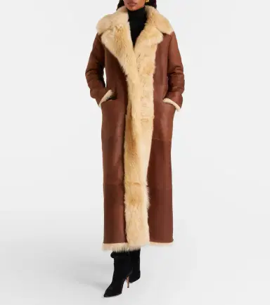 Nour Hammour Evita Long shearling coat | Thumbnail 3 Nour Hammour Evita Long shearling coat | Thumbnail 3