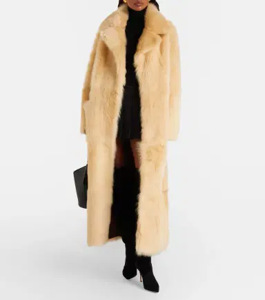 Nour Hammour Evita Long shearling coat | Thumbnail 4 Nour Hammour Evita Long shearling coat | Thumbnail 4
