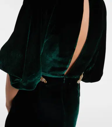 Costarellos Floral velvet maxi dress | Thumbnail 3 Costarellos Floral velvet maxi dress | Thumbnail 3