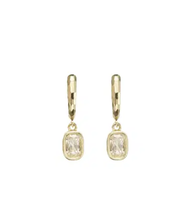 Octavia Elizabeth Hidden Gem 18kt gold huggies with diamonds | Thumbnail 1 Octavia Elizabeth Hidden Gem 18kt gold huggies with diamonds | Thumbnail 1